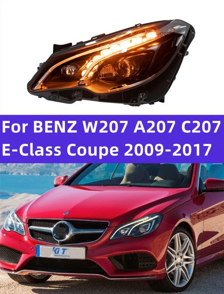 Светодиодная фара для Benz W207 A207 C207 E-Class Coupe 20 09-20 17 DRL-поворот сигнал выносливо