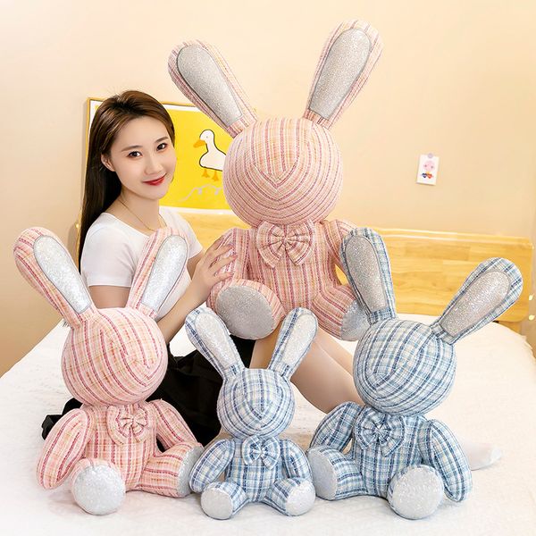 İnternette popüler olan sevimli yeni elmas tavşan peluş oyuncak, aptal ve sevimli tavşan bebek hediye bebek, dağıtım için biri