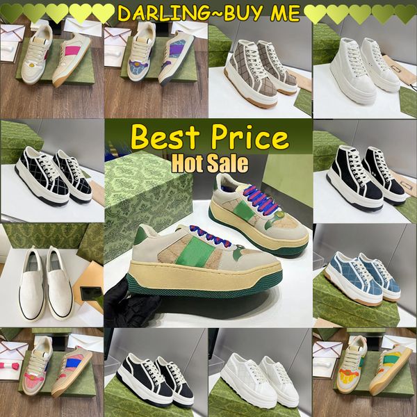 Tênis sapatos casuais designers designers femininos de calçados algodão verde masculino clássico feminino 2024 Melhor preço de alta qualidade diariamente tecido vintage