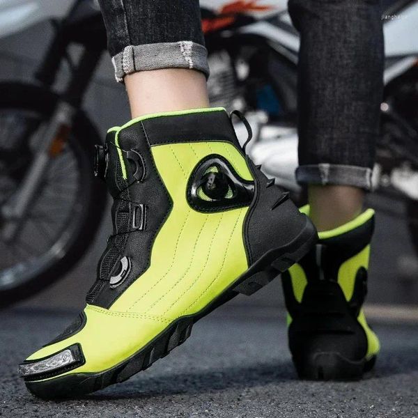 Sapatos de ciclismo botas de motocicleta homens homens cavaleiros arremessos ao ar livre anti-deslizadores tênis de biciclo de corrida de montanha velocidade de corrida etono outono