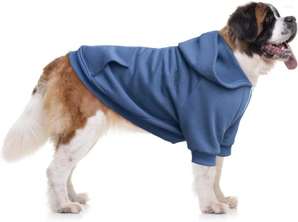 Abbigliamento per cani con cappuccio extra grossi con cappuccio con maglioni per cani di grossi cani Alaskan Caucaso Sheepdog Blue 7xl