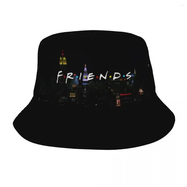 Berets Friends телешоу ведро шляпы для унисекс туристический мультфильм Солнце уникальный дизайн по пешеходным рыбалку рыбацкий рыбацкий капля шляпы