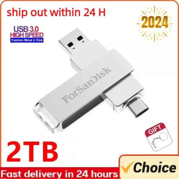 Drives 3.0 USB Flash Drive Type C OTG USB Stick 1TB 2TB Pendrive 128 ГБ