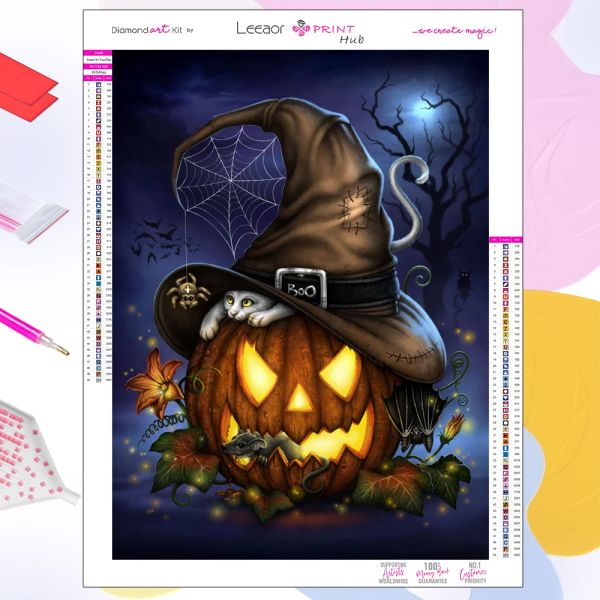 Stitch 5d Diamond Diy Diamond Painting Horror Girl Pumpkin Bear Bambola Mosaico Croce Kit Kit Halloween Art Holiday DECORAZIONE