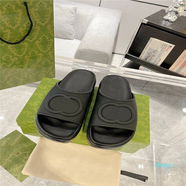 15A 2024 Intertravamento G Sandália Mulheres Menina Menina Flipers de espuma grossa Bottom Sandal Summer praia Big Head Slides deslizam sapatos de plataforma Sapatos de verão Wide Home Slipper