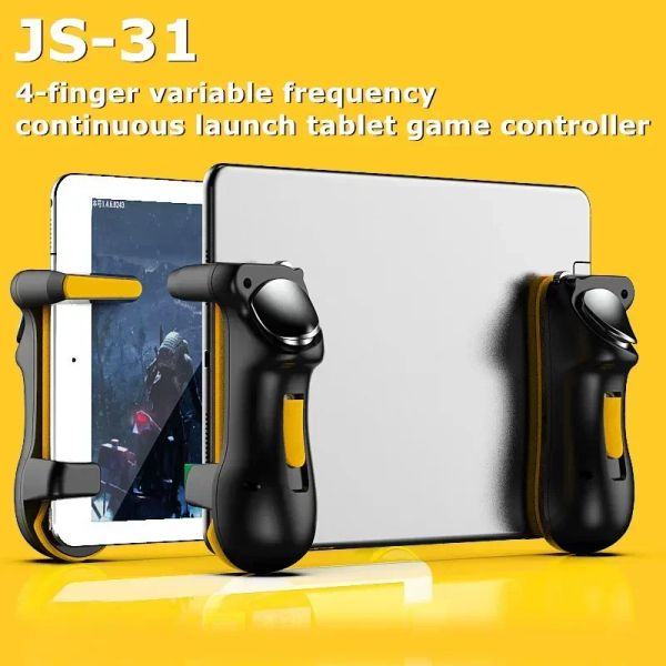 MICE JS31 ACESSORES DE JAMING L1 R1 GamePad Joystick Controller para PUBG FPS Game Trigger Handle for iPad iOS Android Tablet Universal