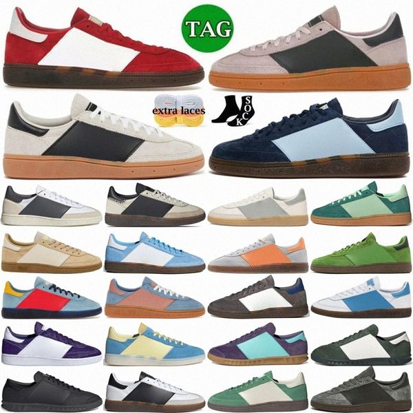 Spezials de handebol tênis brilhantes vermelhos rosa claro goma escarlate night night aluminium core preto marinho terrestre claro azul colegiado verde hamburgo spark designer sapatos