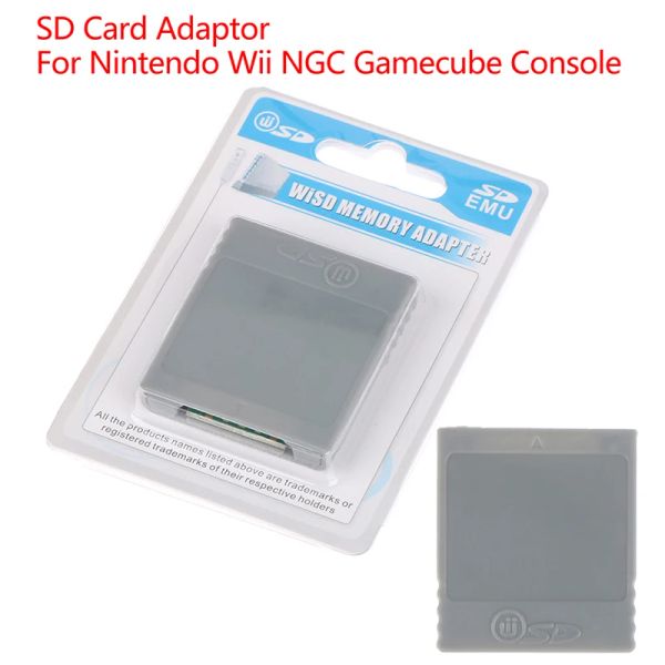Stick 1pcs Design prático SD Flash WISD CARTA DE MEMÓRIA Adaptador Adaptador Card Card Reader para Nintendo Wii NGC GameCube Console