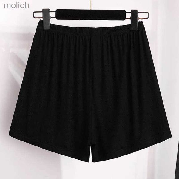 Frauen Shorts 165 kg Plus Größe Womens Sommermodul Hochtütiges Sicherheitsshorts 6xl 7xl 8xl 9xl 10xl Langbein Anti -Flugzeug -Shorts Schwarz und Weiß WX