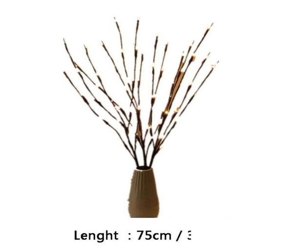 Weihnachtsbaumdekoration Willow Ast 20 Lampen blinkende LED LED LICHT SIND HALL VASE WLEIGE Zweiglampe Home Ga Bbypkn Packing20104643307