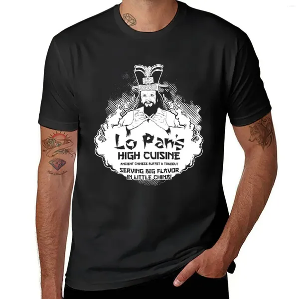 Polos masculinos Lo Pan Camiseta alta da cozinha Funnys Oversizeds Mens Circhas de treino