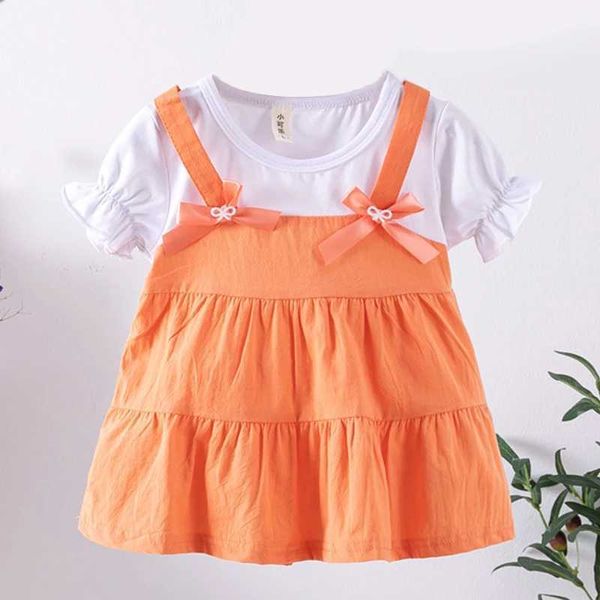 Mädchenkleider Baby Kleid Kleid Ruff Ärmel Elegant Solid Dress Outfit Kinder Mädchen Kleidung Prinzessin Mini Kleid Strand Party Kleid Koreanisch