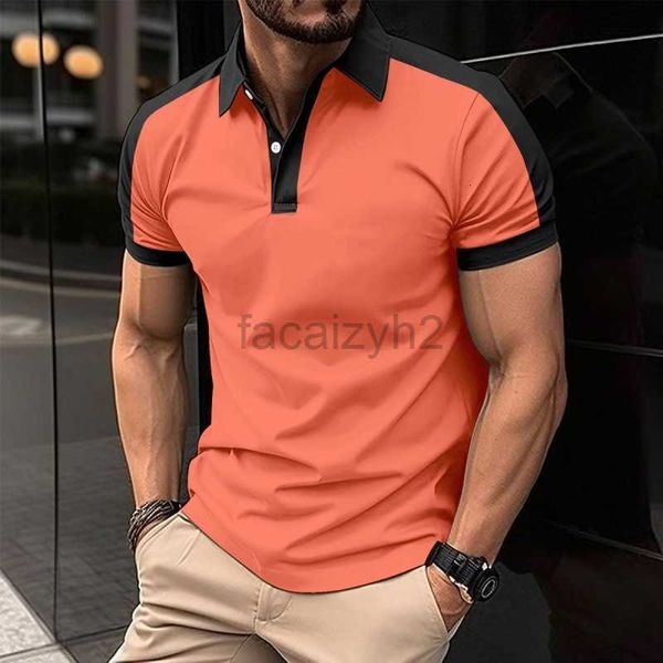 Herren Plus T-Shirts Polos Sommer 3D Digital bedrucktes Polokragen kurzärmelig Pullover Casual Herren-T-Shirt mit Knopf-Polo-Hemd T-Shirts Tops