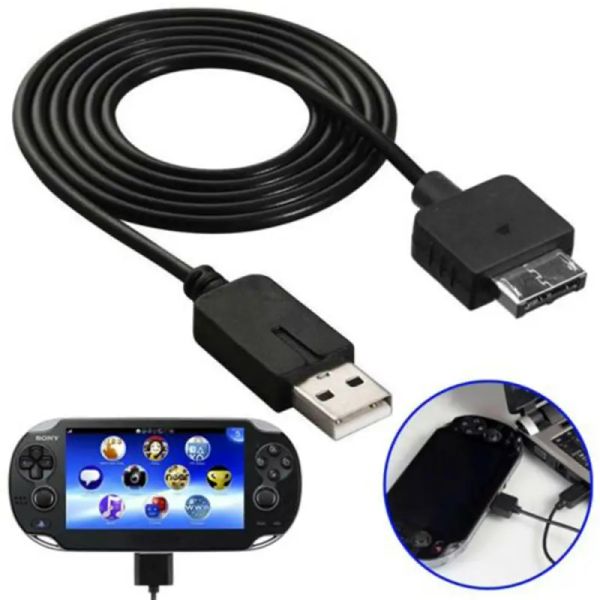 Кабель для зарядки джойстиков USB для Sony PlayStation PSV1000 PS VITA с данными передача данных USB SYNC DATA CABLE 1M 1M