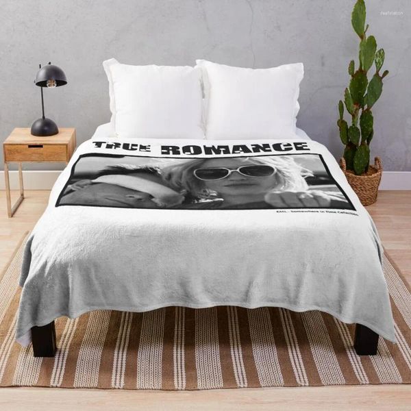 Cobertores Presente engraçado para o True Romance Graphic Fan Throw Blanket Sofás de grandes dimensões de decoração Custom