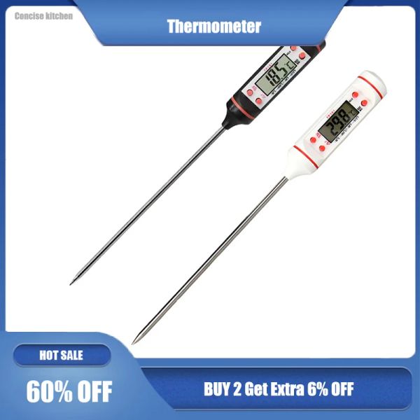 Acessórios Termômetro eletrônico para churrasco para churrasco cozimento de cozimento Meça a temperatura do leite a óleo e acessórios de cozinha de carne assada