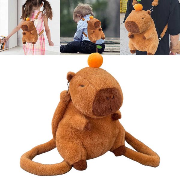 Zaini peluche Capybara zaino peluche kawaii sacca peluche di peluche di grande capacità Girls Birthday and Christmas Giftl2405