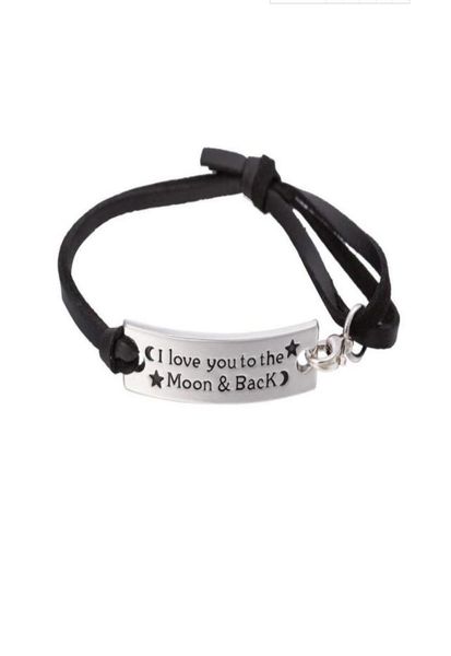 GX081 Персонализированные дизайнерские буквы I Love You to The Moon и Back Cheedh Bracelet Bracelet Inspiration Dired Gift6615914