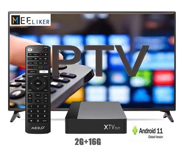 O mais recente decodificador da dupla 4K HDR XTV Android 11 Caixa de TV Suscription 2G+16g Amlogic S905W2 5G Wi -Fi dual para TV Smart TV Android Set Top Box IP TV TV Player Grátis Trial Grátis