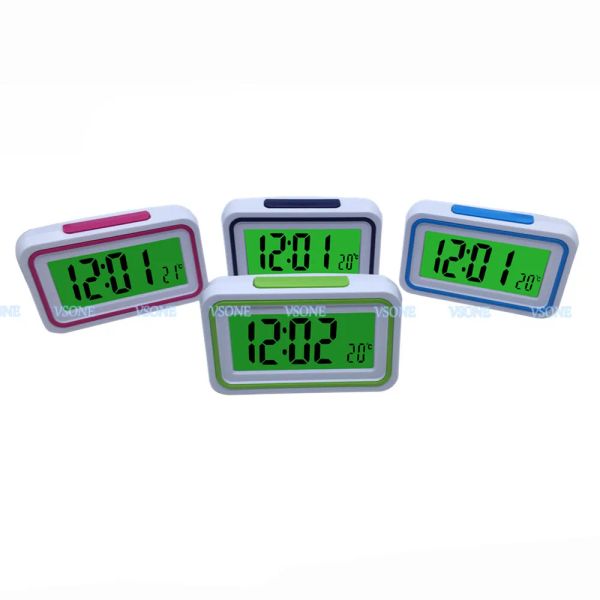 Orologi Russian Talking LCD Digital Digital Clock con termometro, retroilluminazione, per cieco o in senso basso, 4 colori 9905ru