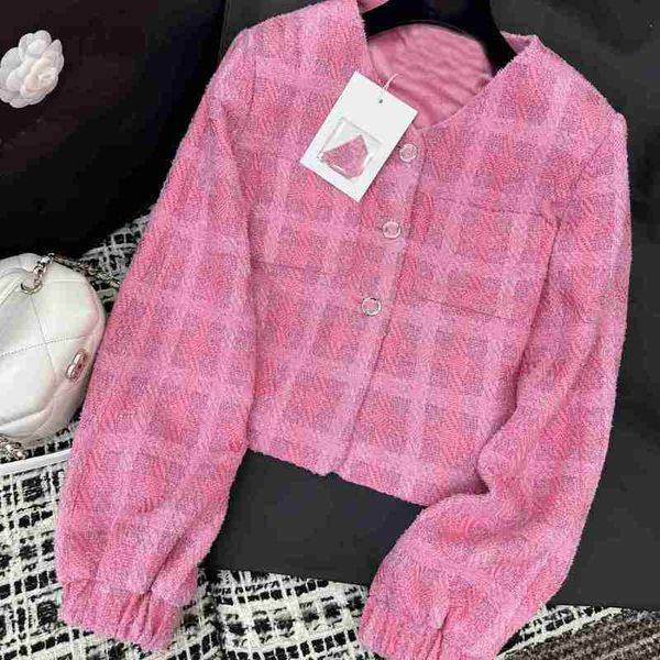 Jackets feminino Designer de primavera/verão Novo produto pequeno perfumado de pochão dupla de bolso de bolso duplo de pó para mulheres Ti2s