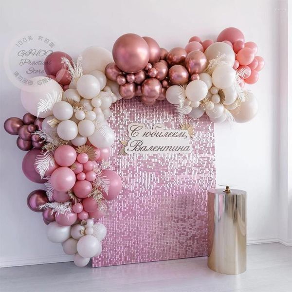 Decorazione per feste 110 pezzi di ghirlanda con palloncini in oro rosa decorazioni per bambini decorazioni in lattice