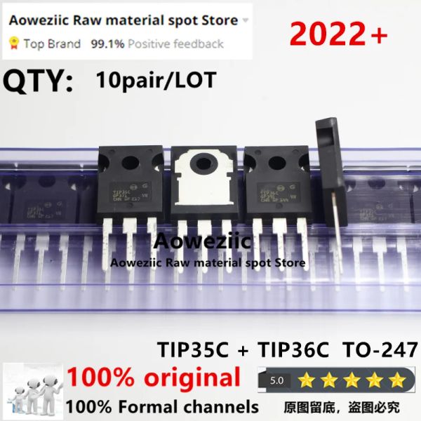 ACESSORES AOWEZIIC 2022+ 100% novo Tip35c Tip36c Tip35 Tip36 TO247 NPN + PNP Darlington Transistor 25A 100V