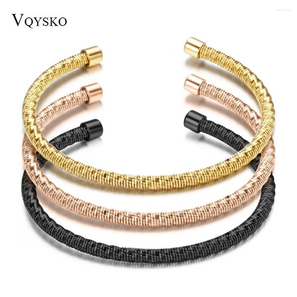 Pulseira nunca desbota de aço inoxidável pulseiras torcidas pulseiras de pulseiras de ouro / rosa preto / ródio jóias de moda feminina banhadas
