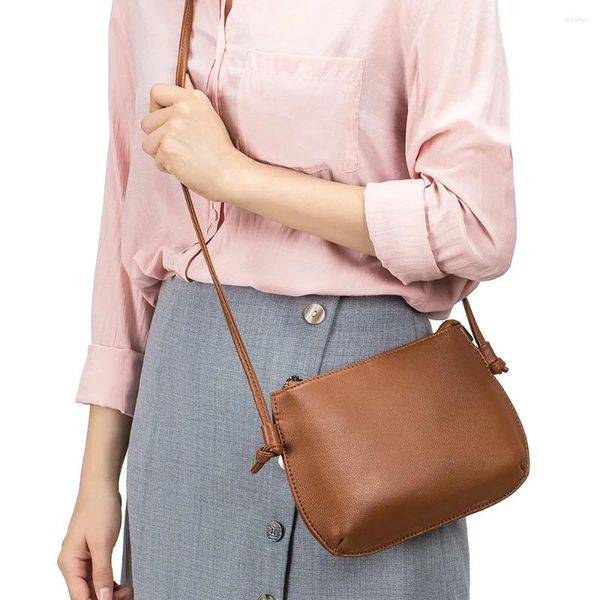 Abendtaschen Einfache Schulter für Damen weiche Kuhleder Solid Farbdesigner Luxus Crossbody Mobile Handy Geldbörse Nocyta Tijaci