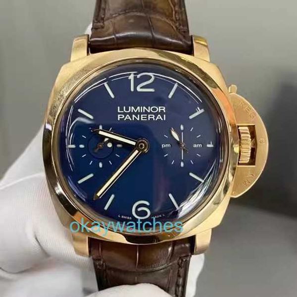 Модные роскошные часы Penarrei Designer Rare Limited Edition 30 кусочков нового турбильона Руководство из розового золота Mechanical Mens PAM00340