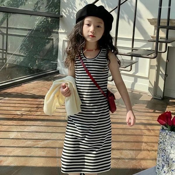 Girl Dresses Summer NABINA BASCHE DREST NUCK TROUPE CORSE STRUES SIMPRE STRUPE CASCHI CASTI CHUADI ABBIGLIAMENTO 3-8Y