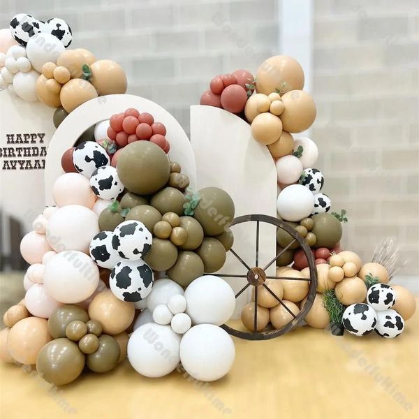 Decorazione per feste 118/152 pezzi Farm Balloon Arch Cream Cream Peach Cowgirl Baby Shower Gender rivela selvaggio One Birthday Wedding Kids Decor