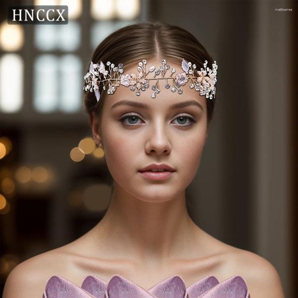 CLIPS HAIR HNCCX Madeiro brilhante shiny shinestone Bride Band Band Boy Flor Capacete Tiaras e Bandas para Mulheres Partem CP236