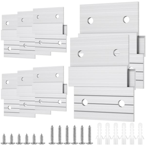 Fensterläden 8 Paar Pairs French Stollen Bildhänger Hochleistungs -Aluminium Zclamps mit Schrauben ineinandergreifende Wandmontagehalterung Hardware