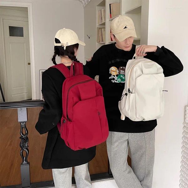 Backpack Fashion Boys and Girls Nicchia Trend Bag Nylon Borsa Nylon High School Coppie di viaggi multifunzionale John