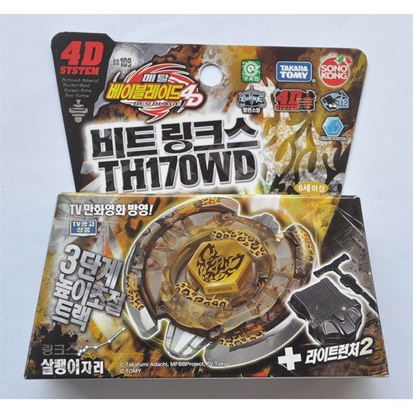 Tomy Beyblade Metal Battle Fusion Top BB109 Beat Link Th170wd 4D con Light Launcher 240416
