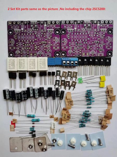 Amplificador 2pcs kits de bricolage Naim naim nap250 mod ver4 estéreo 2 -canal placa de amplificador dual dc1540v sem, incluindo 5200 chip