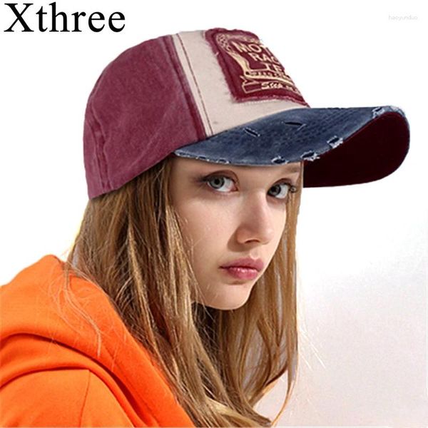 Ball Caps Xthree Erkekler Snapback Hats Beyzbol Kapağı Kadınlar İçin Hip Hop Gorras Kavisli Kötü Şapka Toptan