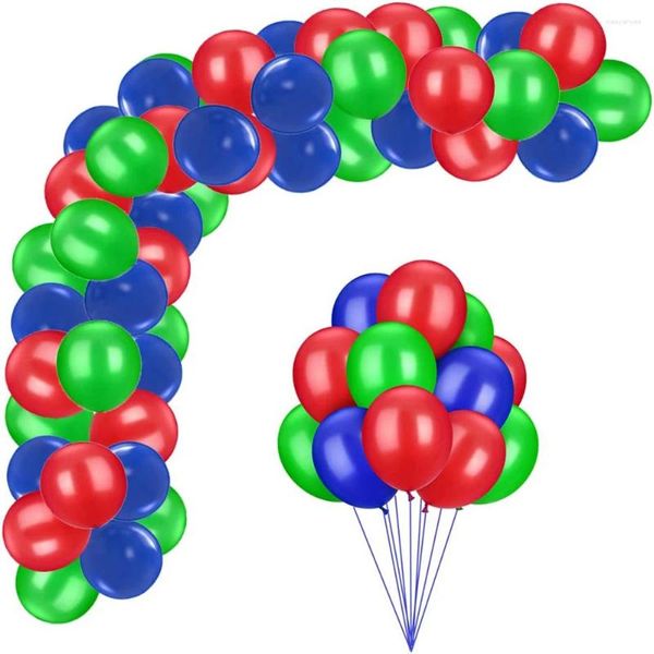 Party -Dekoration Blaugrün rote Luftballons Garland Arzkit Latex Ballon Set Weihnachten Karneval Zirkus Themen Geburtstagdekorationen Air Globos