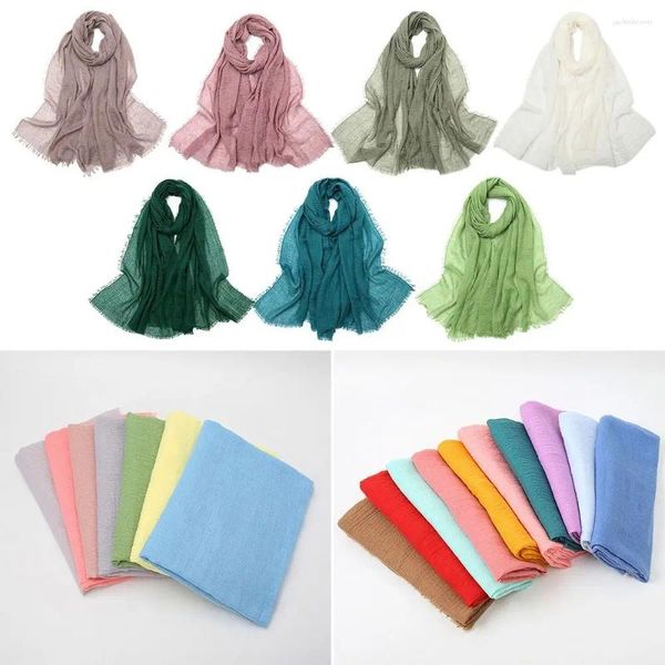 Lenços super esticados na cabeça do pescoço Hijab Shawl Women Girls Turbano Cenário Muçulmano Jersey Plain