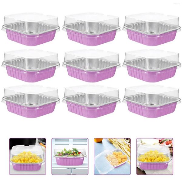 Elimina contenitori 20 set in alluminio scatola per torta per lamina barbecue rifornimenti di cibi scatole da forno wrapper grill padelle tazze da camice per patatine per