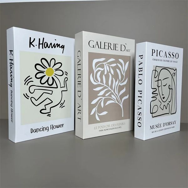3 штуки/набор роскошных фальшивых книг книг книг дизайнер дизайнер