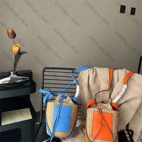 bolsas de grife bolsa de luxo 2024 Spring/verão nova bolsa de coelho de tecido de grande capacidade Foto de férias bolsas de palha de palha com caixa