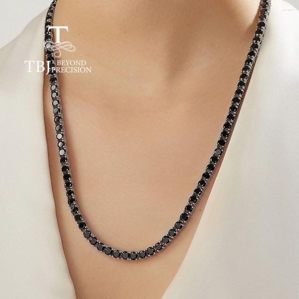 Correntes leves pulseira de moda de espinélio preto de luxo 925 Sterling Silver Friday Friday Gift Diário