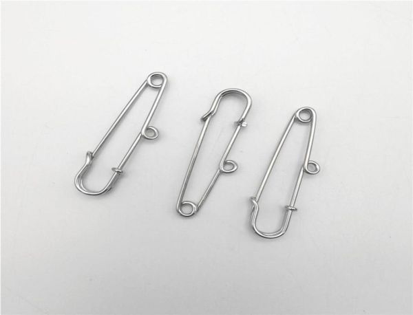 100 pezzi 5 cm 1 loop grandi perni di sicurezza per pin color taglienti argento per pin fai -da -te Finding1054036