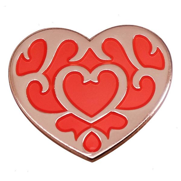 Container Heart Enamel Pin Pin Video Game Inspiration Badge Adventure Game Accessori Accessori per anime Movies Giochi di smalto duro Pins raccolta