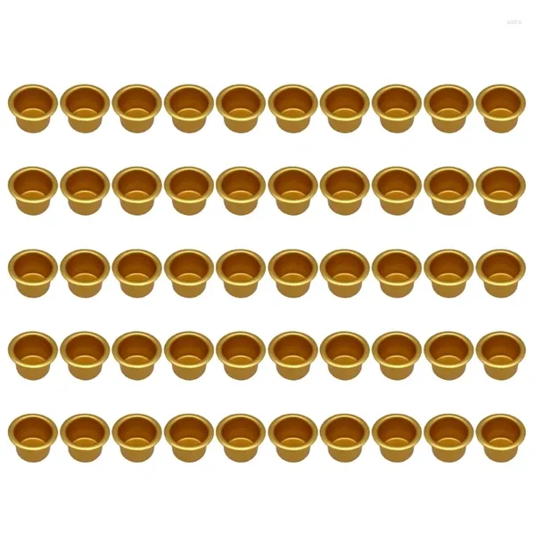 Portacandele 50pcs oro portandlestick per il matrimonio e la celebrazione dropship