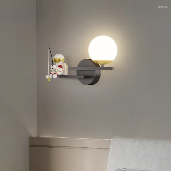 Duvar Lambası Çocuk Odası Sconce Cartoon Göz Koruma Yatak Odası Başucu Kreş Dekorasyonu