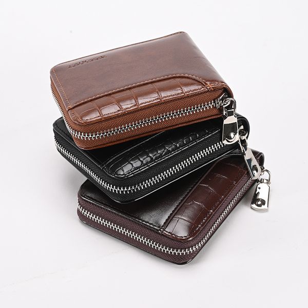 Estilo clássico Men Handbag carteira masculina anti-roubo horizontal Slots de vários slots de carteira USD CURTA CURTA RFID RFID CRESSA ESTRAGEM ESTRANGEIRA LOJA