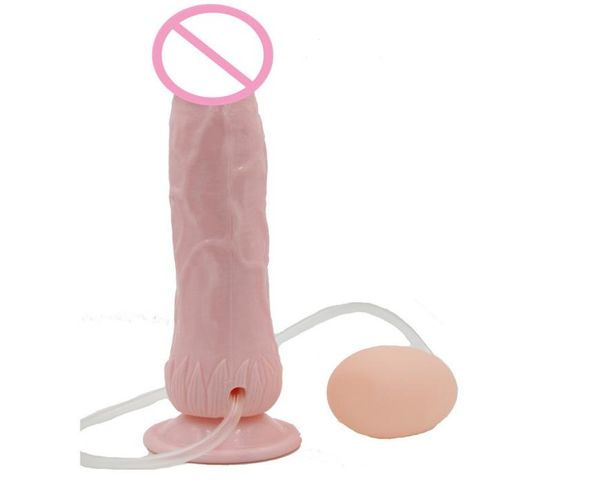 Nuovo piacere di grandi dildo in gomma Penis Acqua eiaculante di sesso di dildo Sex TOYS Clitoris stimolante femmina masturbatore di dildo anale massaggio y3049630